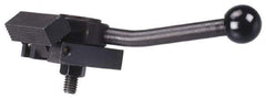 Gibraltar - 5/16-18 Stud, Extended Base, Steel Cam Action Clamp - 3-1/8" Base Len x 1" Base Height, 5" Len with Handle x 1-5/8" Height with Handle x 1-1/4" Overall Width, 1/8" Projection from Base - Apex Tool & Supply