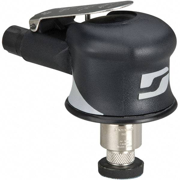 Dynabrade - 7,500 OPM, 6 CFM Air Consumption, Palm Air Orbital Sander - Round Pad, 1/4 NPT Inlet - Apex Tool & Supply