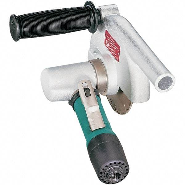 Dynabrade - 4-1/2" Wheel Diam, 20,000 RPM, Pneumatic Cutoff & Cutoff-Grinder Tool - Right Angle Handle, 1/4 NPT Inlet - Apex Tool & Supply