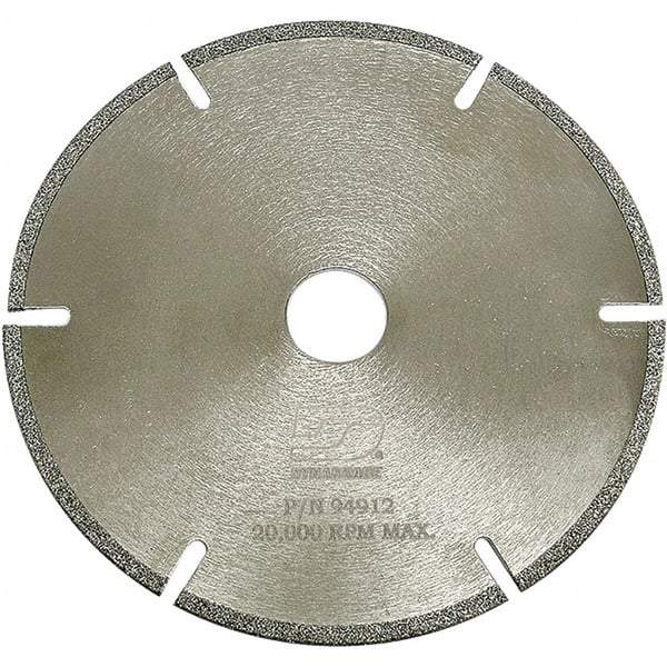 Dynabrade - 4-1/2" Diam, 3/8" Arbor Hole Diam, 6 Tooth Wet & Dry Cut Saw Blade - Diamond-Tipped, Standard Round Arbor - Apex Tool & Supply