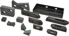 TE-CO - 13 Piece Fixturing Step Block & Clamp Set with 1" Step Block, 1/2 Stud Thread - Includes 6 Serrated End Clamps, 6 Step Blocks, Holder - Apex Tool & Supply