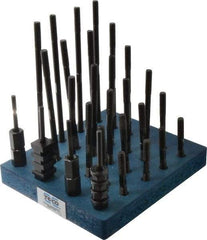 TE-CO - 38 Piece, 3/8-16 Stud, 1/2" T Slot, T Nut & Stud Kit - 7/8" T-Slot Nut Width, 3, 4, 5, 6, 7, 8" Stud Lengths - Apex Tool & Supply