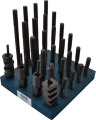 TE-CO - 38 Piece, 1/2-13 Stud, 5/8" T Slot, T Nut & Stud Kit - 1" T-Slot Nut Width, 3, 4, 5, 6, 7, 8" Stud Lengths - Apex Tool & Supply