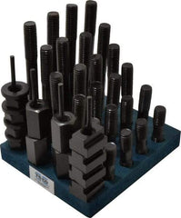TE-CO - 38 Piece, 3/4-10 Stud, 13/16" T Slot, T Nut & Stud Kit - 1-1/4" T-Slot Nut Width, 3, 4, 5, 6, 7, 8" Stud Lengths - Apex Tool & Supply