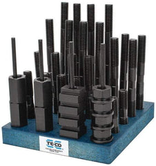 TE-CO - 41 Piece, 5/8-11 Stud, T Nut & Stud Kit - 3, 4, 5, 6, 7, 8" Stud Lengths - Apex Tool & Supply