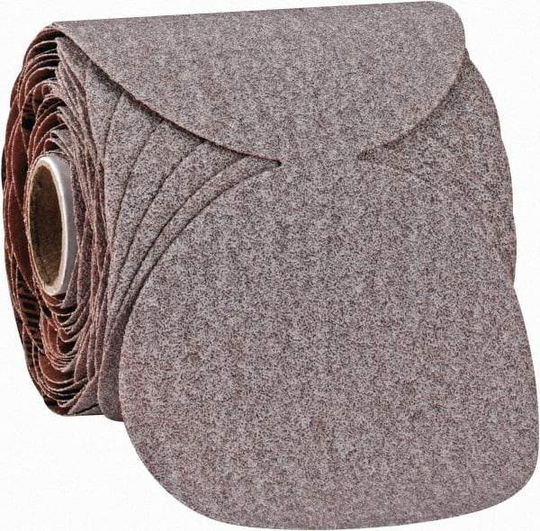 Norton - 3-1/2" Diam, 80 Grit Aluminum Oxide Adhesive PSA Disc - Coarse Grade, Natural, B Weighted Backing, Flexible - Apex Tool & Supply
