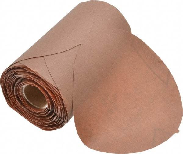 Norton - 5" Diam, 220 Grit Aluminum Oxide Adhesive PSA Disc - Fine Grade, Brown, B Weighted Backing, Flexible - Apex Tool & Supply