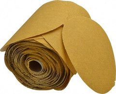 Norton - 6" Diam, 60 Grit Aluminum Oxide Adhesive PSA Disc - Coarse Grade, Gold, C Weighted Backing, Flexible - Apex Tool & Supply