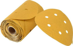 Norton - 6" Diam, 180 Grit Aluminum Oxide Adhesive PSA Disc - Fine Grade, Gold, C Weighted Backing, Flexible - Apex Tool & Supply