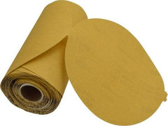 Norton - 6" Diam, 400 Grit Aluminum Oxide Adhesive PSA Disc - Super Fine Grade, Gold, C Weighted Backing, Flexible - Apex Tool & Supply