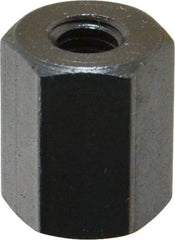 TE-CO - M6x1.00 Metric Coarse, 16mm OAL Steel Standard Coupling Nut - Black Oxide Coated, 13mm Width Across Flats - Apex Tool & Supply
