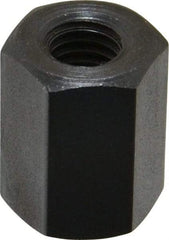 TE-CO - M8x1.25 Metric Coarse, 19mm OAL Steel Standard Coupling Nut - Black Oxide Coated, 14mm Width Across Flats - Apex Tool & Supply