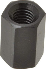 TE-CO - M10x1.50 Metric Coarse, 24mm OAL Steel Standard Coupling Nut - Black Oxide Coated, 16mm Width Across Flats - Apex Tool & Supply