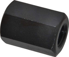TE-CO - M16x2.00 Metric Coarse, 40mm OAL Steel Standard Coupling Nut - Black Oxide Coated, 27mm Width Across Flats - Apex Tool & Supply