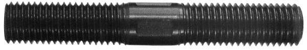 Gibraltar - M24x3.0 200mm OAL Equal Double Threaded Stud - Alloy Steel, Black Oxide Finish, 63mm Equal Thread Length, Metric - Apex Tool & Supply