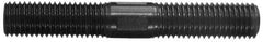 Gibraltar - 5/8-11 22" OAL Equal Double Threaded Stud - Alloy Steel, Black Oxide Finish, 1-3/4" Equal Thread Length - Apex Tool & Supply