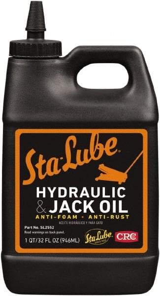 CRC - 1 Qt Bottle Petroleum Oil Hydraulic Oil - 0150°F, SAE 20, ISO 46, 49.5 to 58 cPs40 C cP - Apex Tool & Supply