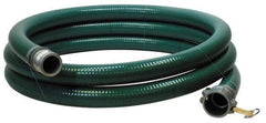 Alliance Hose & Rubber - -10 to 130°F, 2" Inside x 2.34" Outside Diam, PVC Liquid Suction & Discharge Hose - Green, 20' Long, 79 psi Working Pressure, 28 Vacuum Rating - Apex Tool & Supply