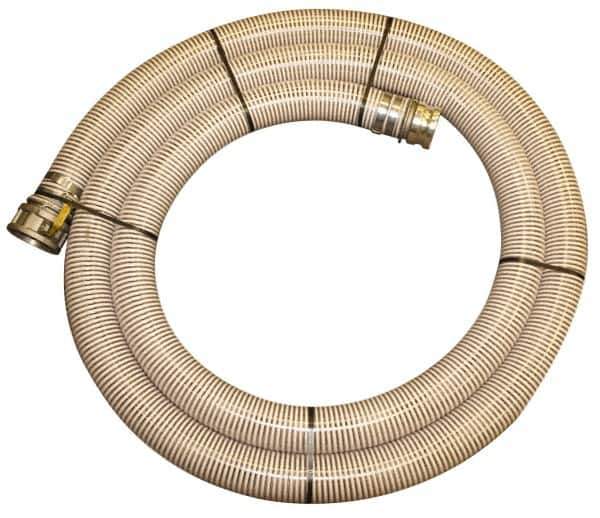 Alliance Hose & Rubber - -10 to 130°F, 2-1/2" Inside x 2.88" Outside Diam, PVC Liquid Suction & Discharge Hose - Clear, 20' Long, 28 Vacuum Rating, 65 psi Working Pressure - Apex Tool & Supply
