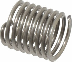 Heli-Coil - M9x1.25 Metric Coarse, 13.5mm OAL, Free Running Helical Insert - 10-7/8 Free Coils, Tanged, Stainless Steel, Bright Finish, 1-1/2D Insert Length - Apex Tool & Supply