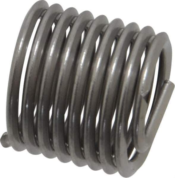 Heli-Coil - M11x1.50 Metric Coarse, 16.5mm OAL, Free Running Helical Insert - 7-7/8 Free Coils, Tanged, Stainless Steel, Bright Finish, 1-1/2D Insert Length - Apex Tool & Supply