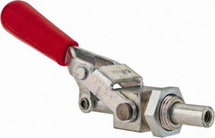 De-Sta-Co - 300 Lb Load Capacity, Mounting Plate Base, Carbon Steel, Standard Straight Line Action Clamp - 0.44" Plunger Diam, Straight Handle - Apex Tool & Supply