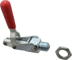 De-Sta-Co - 700 Lb Load Capacity, Mounting Plate Base, Carbon Steel, Standard Straight Line Action Clamp - 0.62" Plunger Diam, Straight Handle - Apex Tool & Supply