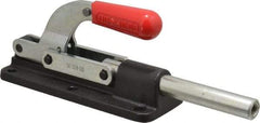 De-Sta-Co - 7,500 Lb Load Capacity, Flanged Base, Carbon Steel, Standard Straight Line Action Clamp - 6 Mounting Holes, 0.41" Mounting Hole Diam, 0.87" Plunger Diam, Straight Handle - Apex Tool & Supply