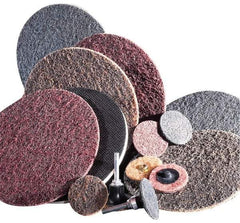 Norton - 8" Medium Grade Aluminum Oxide Deburring Disc - 1/2" Center Hole, Arbor Connection, 3,000 Max RPM - Apex Tool & Supply