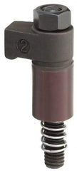 Gibraltar - 5/16-18 Thread, 0.624" Body Diam, 1-3/8" Body Length, Stud & Nut Hook Clamp Assembly - 1/2" Height of Clamp Face, 7/16" Width of Clamp Face, Black Oxide Coating, Carbon Alloy Steel - Apex Tool & Supply