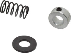 TE-CO - 1/2" Size, Black Oxide Coated Washer Clamp Support - Includes Shaft Collar, Spring & Washer - Apex Tool & Supply
