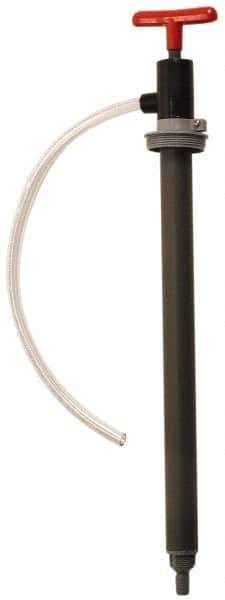 Made in USA - 9/16" Outlet, PVC Hand Operated Transfer Pump - 8 oz per Stroke, For Sanitary - Apex Tool & Supply