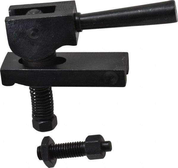 Value Collection - 1/2-13 Tap Size, Steel Strap Clamp Assembly - Center Cam, 5/8" Strap Thickness, 1" Travel, 4" Strap Len, 1-1/4" Strap Width - Apex Tool & Supply