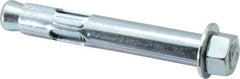 Red Head - 5/8" Diam, 5/8" Drill, 4-1/4" OAL, 2-1/4" Min Embedment Sleeve Concrete Anchor - Steel, Zinc-Plated Finish, Hex Nut Head, Hex Drive - Apex Tool & Supply