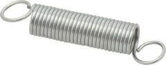 Made in USA - 15/32" OD, 10.43 Lb Max Load, 3-5/8" Max Ext Len, 0.054" Wire Diam Extension Spring - 6.43 Lb/In Rating - Apex Tool & Supply