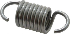 Made in USA - 3/4" OD, 40.25 Lb Max Load, 2-5/8" Max Ext Len, 0.105" Wire Diam Extension Spring - 81.39 Lb/In Rating - Apex Tool & Supply