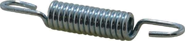 Made in USA - 1/4" OD, 13.74 Lb Max Load, 1-27/32" Max Ext Len, 0.047" Wire Diam Extension Spring - 56.06 Lb/In Rating - Apex Tool & Supply