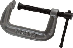 Gibraltar - Light-Duty 2" Max Opening, 1-1/8" Throat Depth, Cast Iron Standard C-Clamp - 400 Lb Capacity, 0" Min Opening, Standard Throat Depth, Malleable Cast Iron Screw - Apex Tool & Supply
