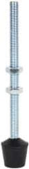 De-Sta-Co - 3/8-16 Carbon Steel Cap Tip Clamp Spindle Assembly - 121.16mm Thread Length, 146.05mm OAL, Flat Tip Cap, 1.02" Tip Surface Diam, Use with Toggle Clamps - Apex Tool & Supply