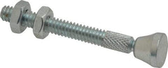 De-Sta-Co - 1/4-20 Carbon Steel Swivel Foot Tip Clamp Spindle Assembly - 39.62mm Thread Length, 60.45mm OAL, Flat Tip Cap, 1/2" Tip Surface Diam, Use with Toggle Clamps - Apex Tool & Supply
