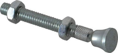 De-Sta-Co - 5/16-18 Carbon Steel Swivel Foot Tip Clamp Spindle Assembly - 49.28mm Thread Length, 69.85mm OAL, Flat Tip Cap, 0.56" Tip Surface Diam, Use with Toggle Clamps - Apex Tool & Supply