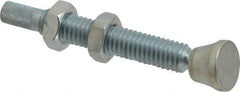 De-Sta-Co - 3/8-16 Carbon Steel Swivel Foot Tip Clamp Spindle Assembly - 48.77mm Thread Length, 77.72mm OAL, Flat Tip Cap, 0.63" Tip Surface Diam, Use with Toggle Clamps - Apex Tool & Supply