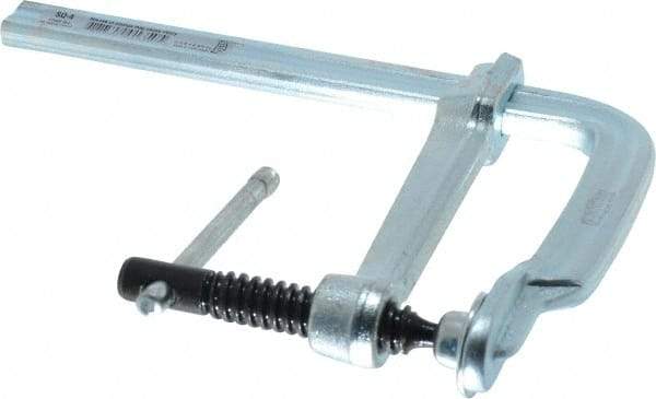 Bessey - 4-3/4" Deep Throat, 6" Max Capacity, Standard Sliding Arm Clamp - 1,330 Lb Clamping Pressure, 5/8" Spindle Diam - Apex Tool & Supply