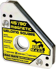 Mag-Mate - 3-3/4" Wide x 3/4" Deep x 4-3/8" High, Rare Earth Magnetic Welding & Fabrication Square - 75 Lb Average Pull Force - Apex Tool & Supply