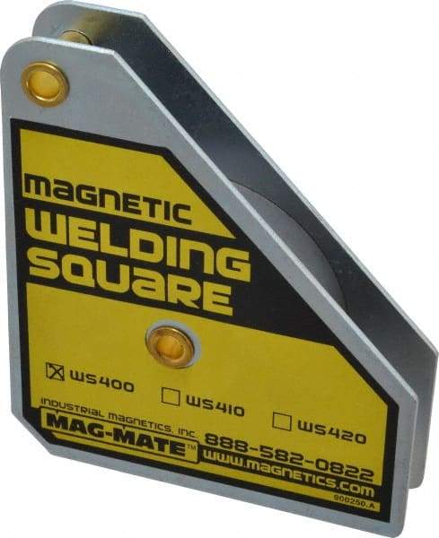 Mag-Mate - 3-3/4" Wide x 3/4" Deep x 4-3/8" High, Rare Earth Magnetic Welding & Fabrication Square - 75 Lb Average Pull Force - Apex Tool & Supply