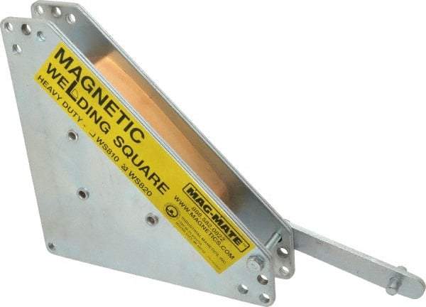 Mag-Mate - 8" Wide x 1-5/8" Deep x 8" High, Rare Earth Magnetic Welding & Fabrication Square - 325 Lb Average Pull Force - Apex Tool & Supply