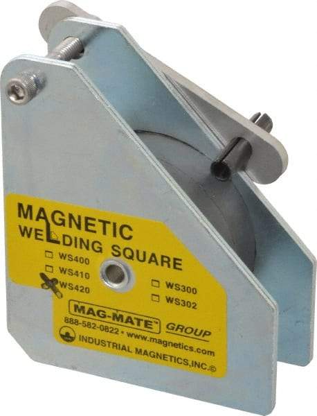 Mag-Mate - 3-3/4" Wide x 1-1/2" Deep x 4-3/8" High, Rare Earth Magnetic Welding & Fabrication Square - 150 Lb Average Pull Force - Apex Tool & Supply