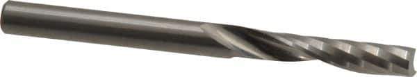 Onsrud - 1/4" Cutting Diam x 1-1/4" Length of Cut, 1 Flute, Upcut Spiral Router Bit - Uncoated, Right Hand Cut, Solid Carbide, 3" OAL x 1/4" Shank Diam, Single Edge, 21° Helix Angle - Apex Tool & Supply