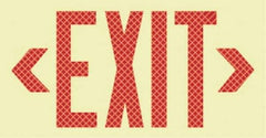 NMC - Exit, Plastic Exit Sign - 13" Wide x 7-1/2" High, Reflective - Apex Tool & Supply