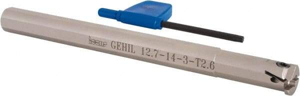 Iscar - GEHI, Internal, Left Hand, 0.102" Max Depth of Cut, 0.095 to 1/8" Groove Width, Indexable Grooving Tool Holder - GEMI.., GEPI.. Insert Compatibility, 1/2" Shank Width, 6" OAL, Through Coolant - Apex Tool & Supply
